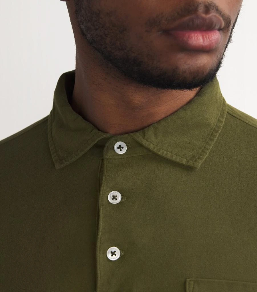 Ralph Lauren Suede Long-Sleeve Polo Shirt 6