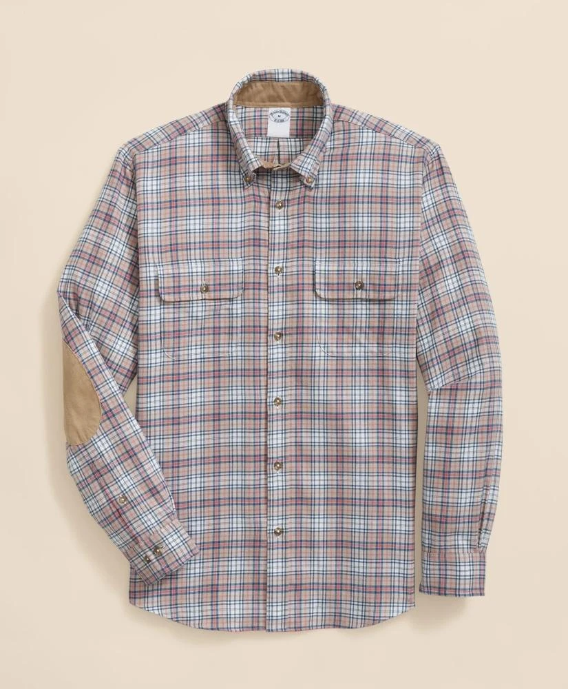 Brooks Brothers Cotton-Cashmere Flannel Plaid Sport Shirt