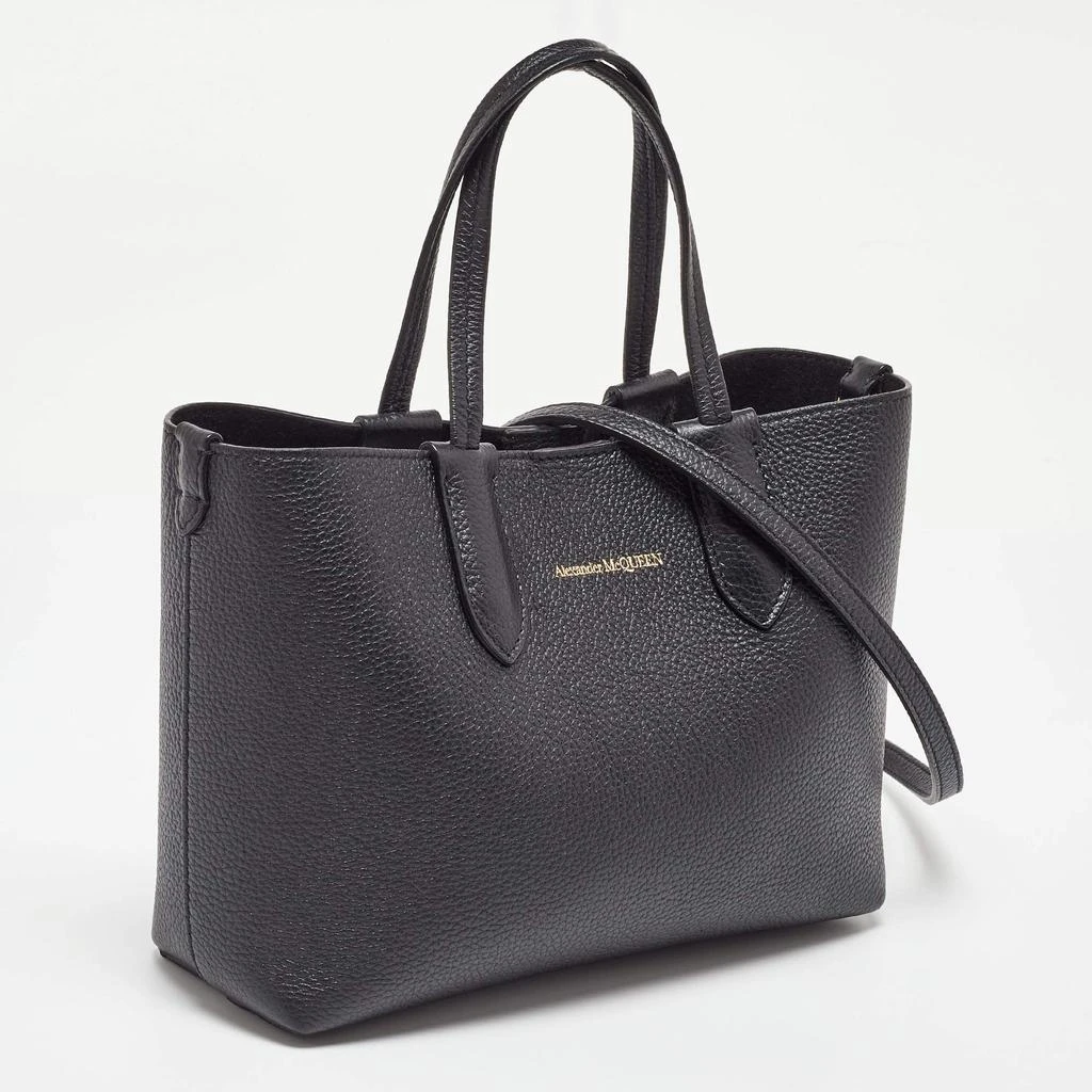 Alexander McQueen Alexander McQueen Black Leather Mini Shopper Tote 3