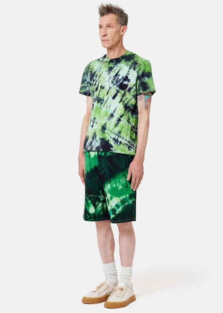 AMI PARIS AMI Alexandre Mattiussi Green Tie Dye T-Shirt 4