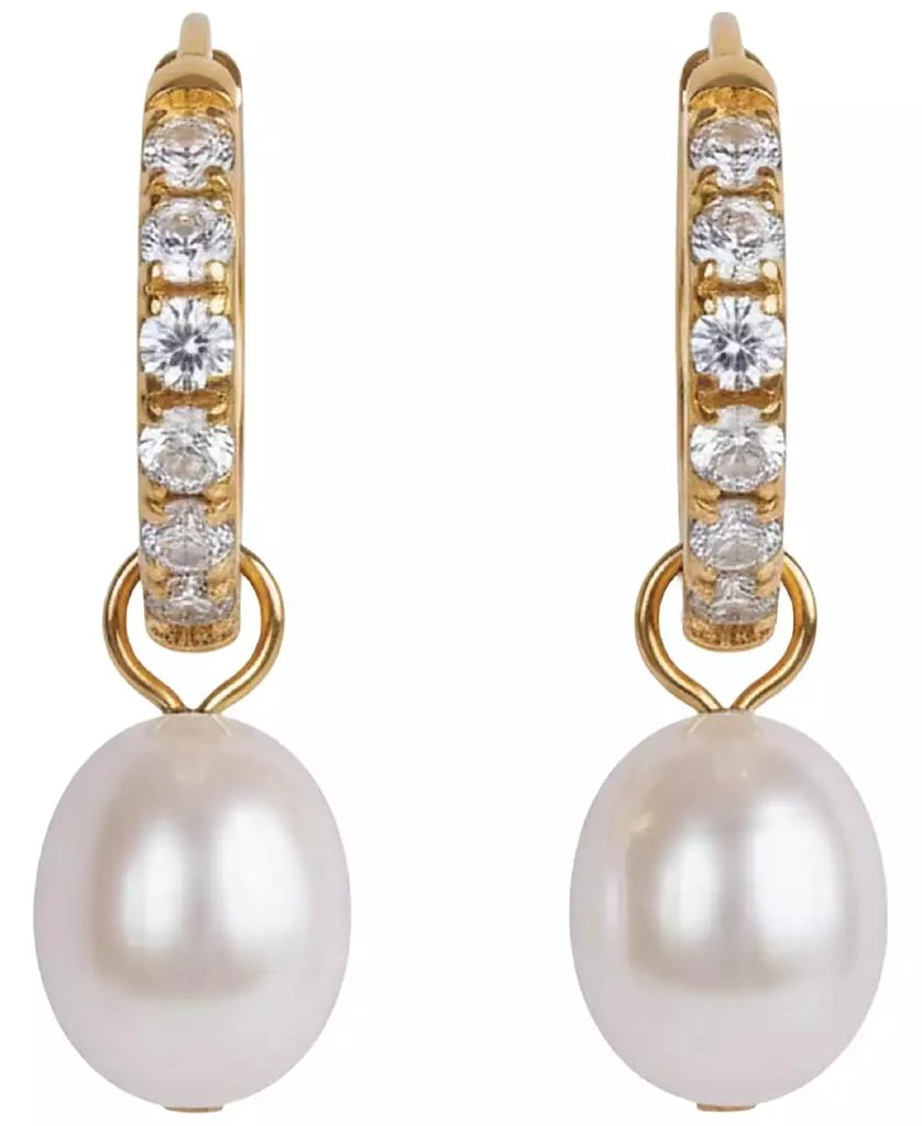 Lola Ade Isla Gold-Tone Imitation Pearl Hoop Earrings