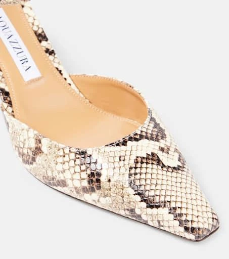 Aquazzura Blade 65 snake-effect leather pumps 5