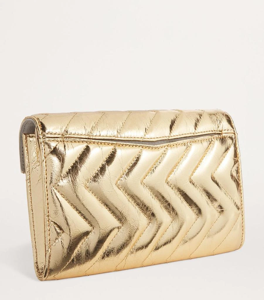 SANDRO Quilted Leather Yza Clutch Bag 3