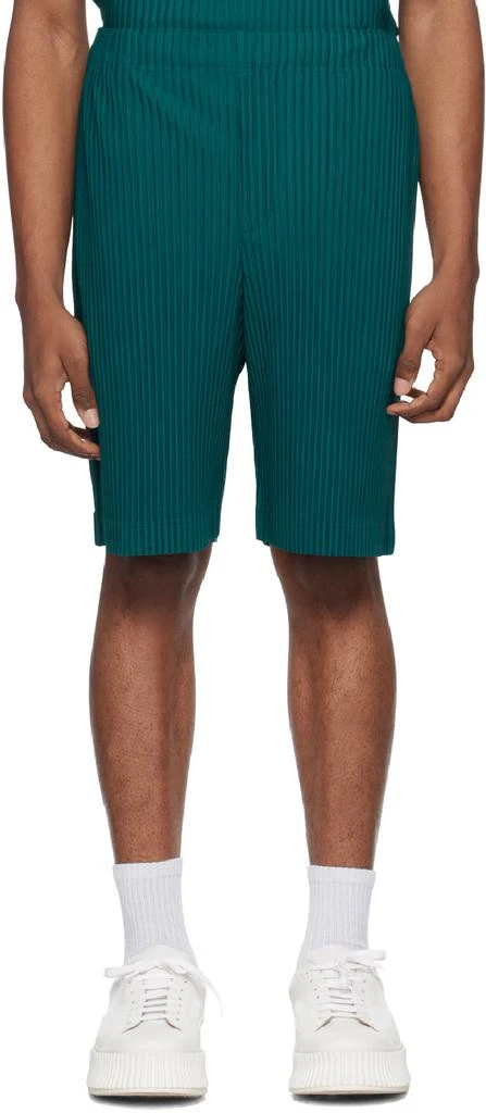 Homme Plissé Issey Miyake Green Monthly Color May Shorts 1