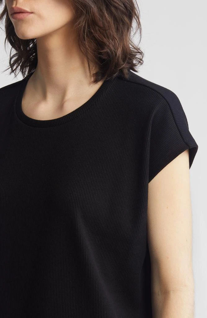 Eileen Fisher Crewneck Boxy Rib T-Shirt 4
