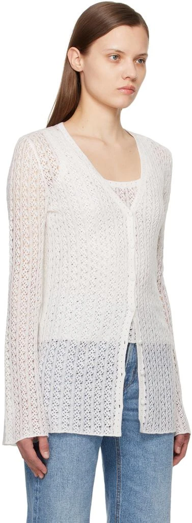 Chloé White Y-Neck Cardigan 2
