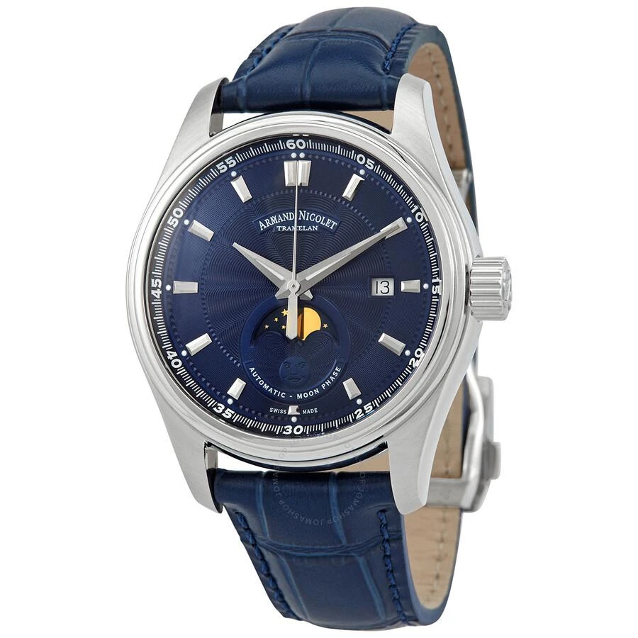 Armand Nicolet MH2 Automatic Blue Guilloche Dial Men's Watch A640L-BU-P840BU2 1
