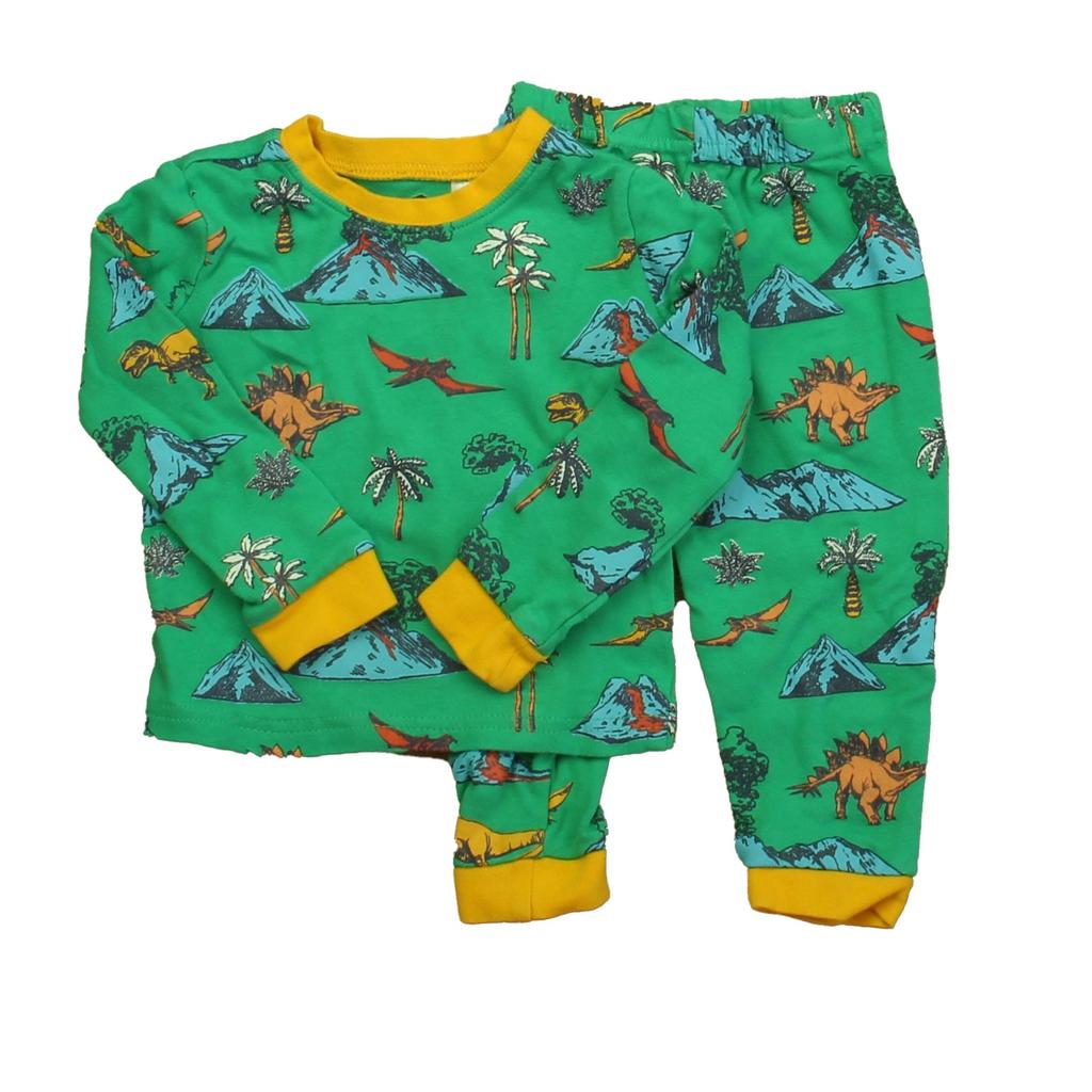 Tucker + Tate Boys Green Dinosaurs 2-piece Pajamas