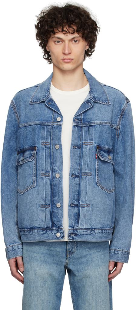 Shop Men's Type II Relaxed-Fit Denim Trucker Jacket on Sale
