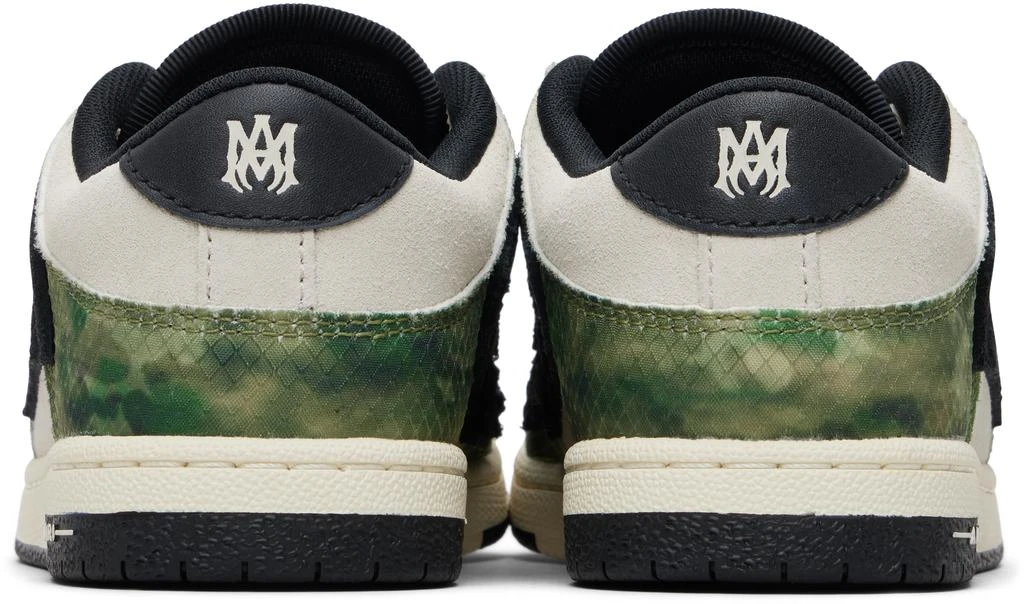 AMIRI Kids Khaki 
White Camo Skel Top Low Sneakers 2