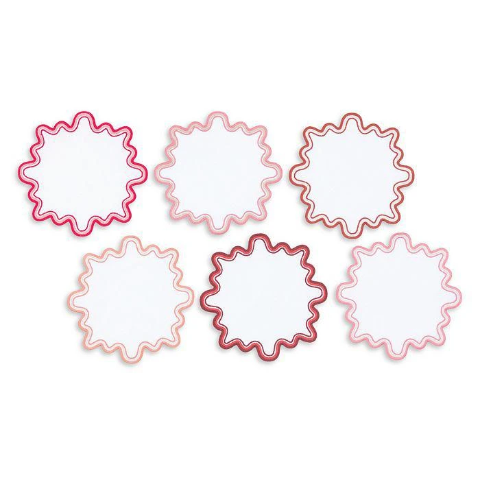 Matouk Wave 6" Round Cocktail Napkins, Set of 6