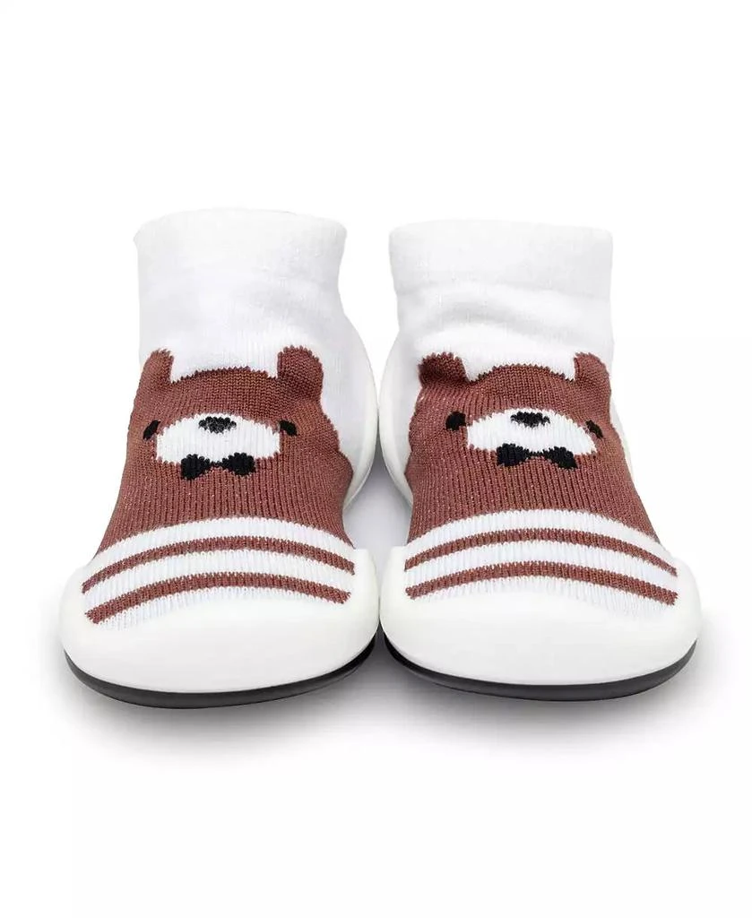 Komuello Infant Boys Breathable Washable Non-Slip Sock Shoes Big Bear 4