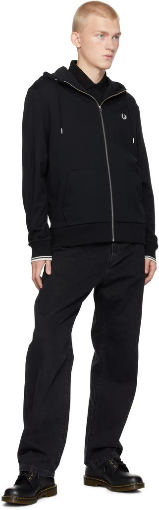Fred Perry Black Zip Hoodie 4