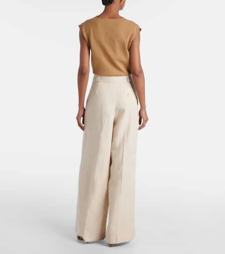 BLAZÉ MILANO Husi high-rise linen wide-leg pants 3