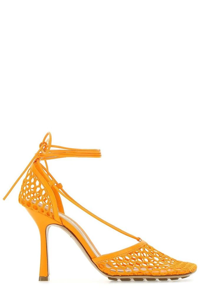 Bottega Veneta Bottega Veneta Squared-Toe Lace-Up Sandals 1