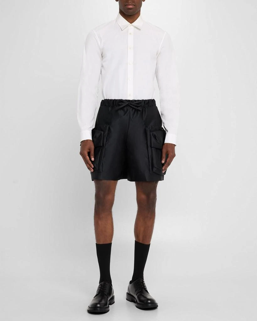 Simone Rocha Men's Satin Cargo Shorts 2