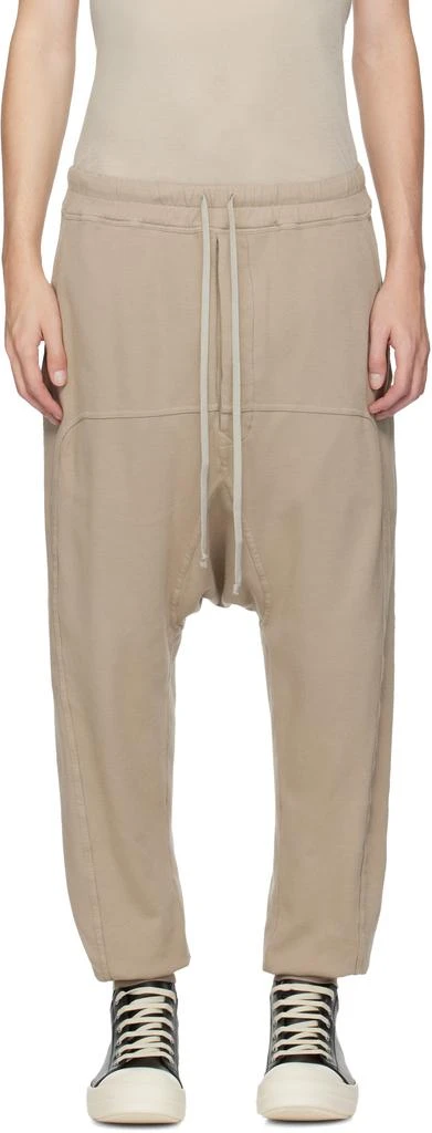 Rick Owens Taupe Concordians Drawstring Sweatpants 1