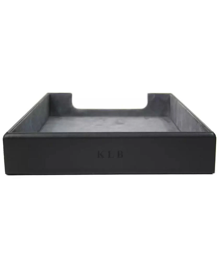 ROYCE New York Suede Lined Desktop Letter Tray Organizer 3