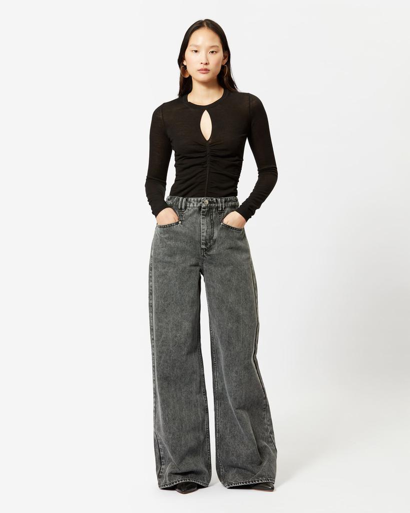 Isabel Marant ISABEL MARANT, LEMONY DENIM TROUSERS - Women - Grey - 36
