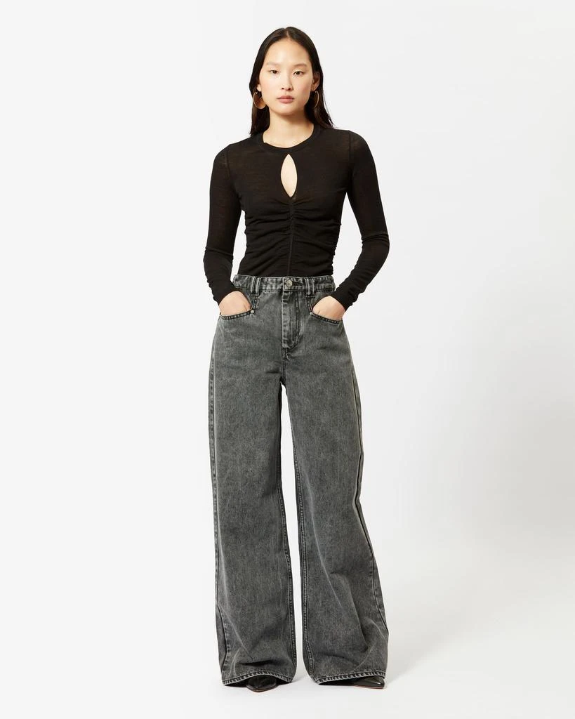 Isabel Marant ISABEL MARANT, LEMONY DENIM TROUSERS - Women - Grey - 36 1