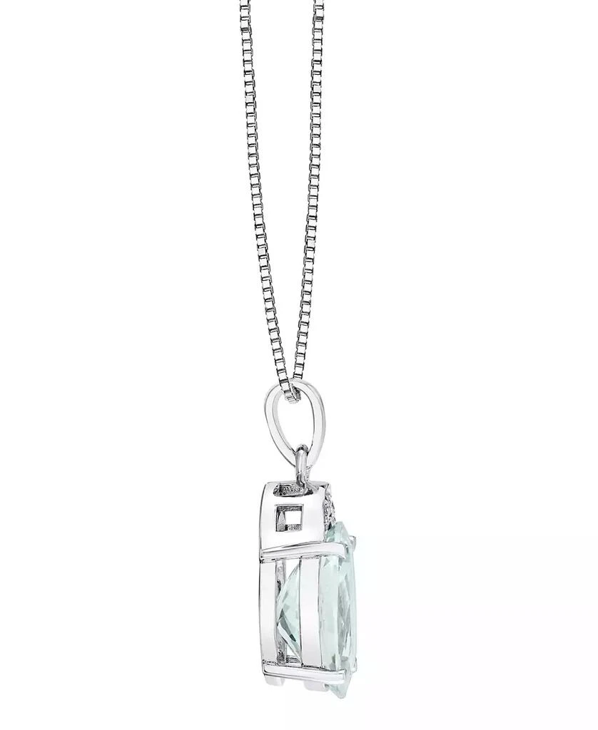 Macy
s Aquamarine (4-1/3 ct. t.w.) 
Diamond Accent Pendant Necklace in Sterling Silver 2
