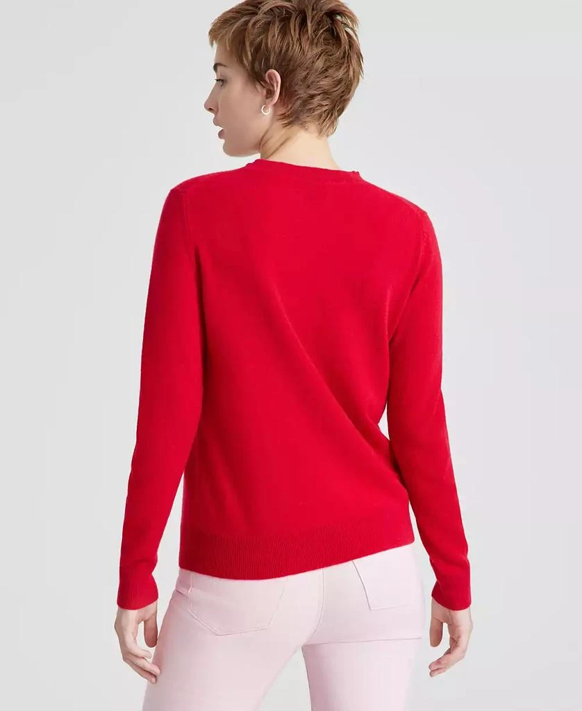 Charter Club Petite Crewneck Love-Graphic Cashmere Sweater, Created for Macy's 2