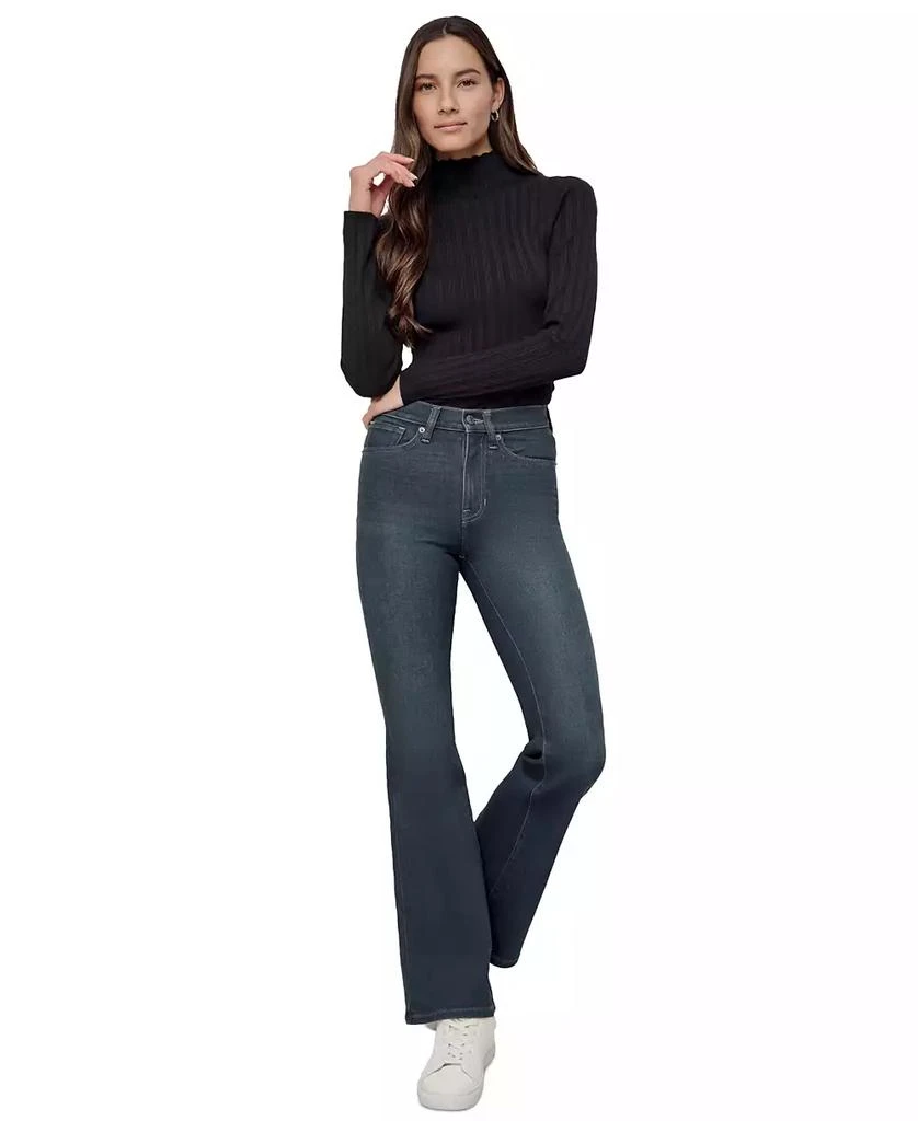 DKNY Women's High-Rise Flare Trouser Jeans 5