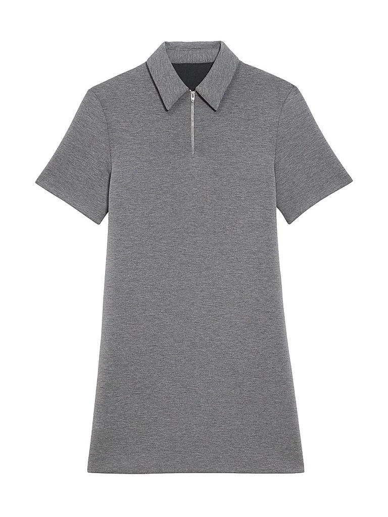 Theory Scuba Half-Zip Polo Minidress 1