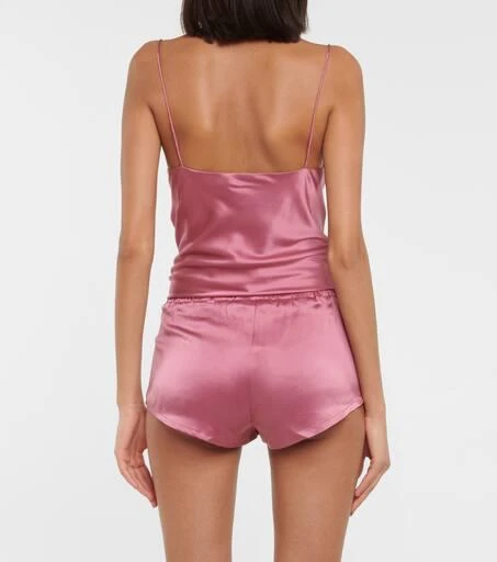 Asceno Venice silk satin pajama shorts 3