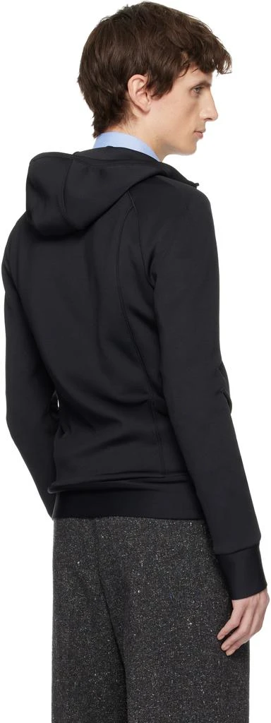 Valentino Black Neoprene Embossed VLogo Hoodie 3