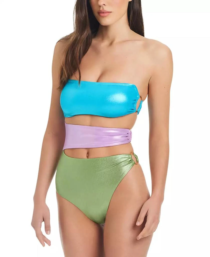 Red Carter Women's Color-Blocked Cut-Out One-Pice Swimsuit 1