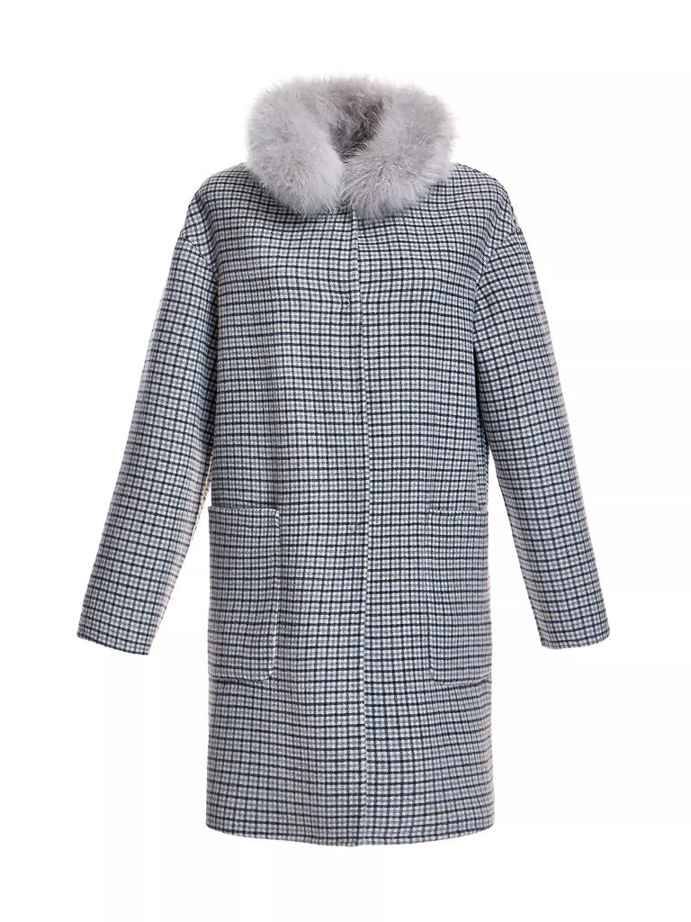 Maximilian Reversible Shearling-Collar Coat