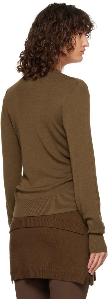 Lemaire Brown Fitted Seamless Cardigan 3