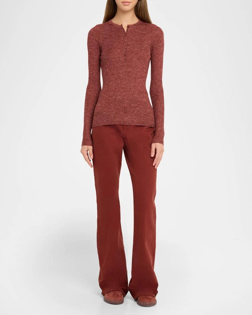 Gabriela Hearst Anges Cashmere Rib Henley Sweater 2