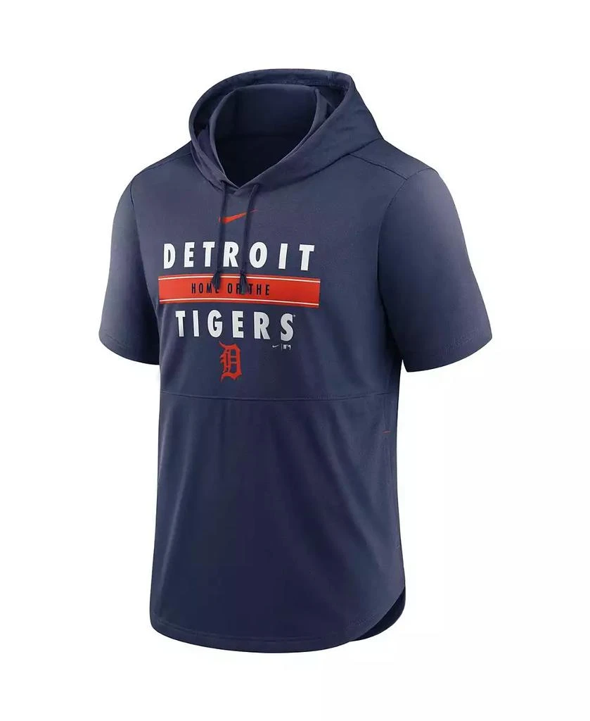NIKE Men's Navy Detroit Tigers Home Team Short Sleeve Hoodie Top 2