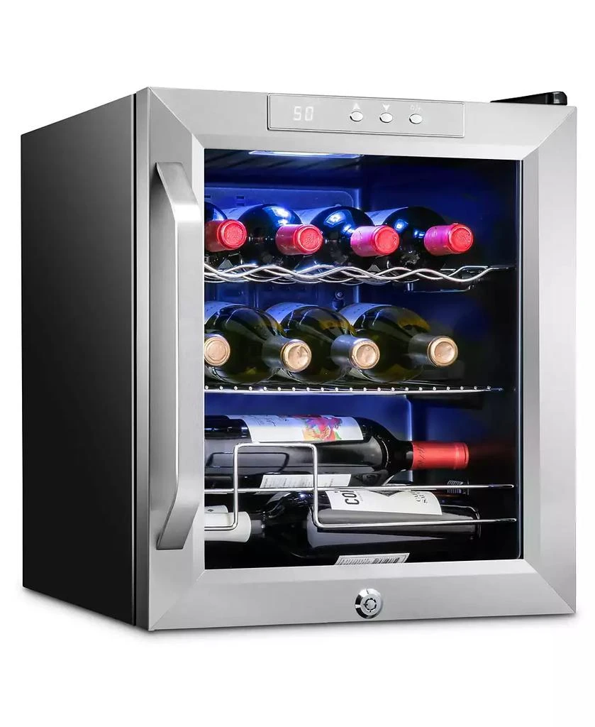 Ivation Freestanding Wine Refrigerator, 12 Bottle Wine Cooler