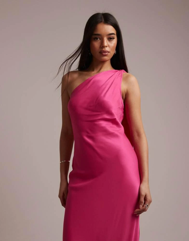 Maids To Measure Maids to Measure Bridesmaid satin one shoulder scarf drape detail maxi dress in hot pink - Dresses & Skirts - Free Shipping - BeyondStyle Maids To Measure Maids to Measure Bridesmaid satin one shoulder scarf drape detail maxi dress in hot pink - Dresses & Skirts - Free Shipping - BeyondStyle