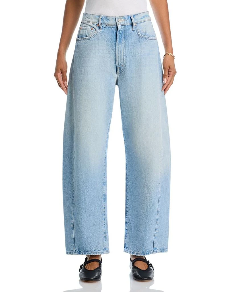 MOTHER The Full Pipe Flood High Rise Barrel Jeans in Back Pedal 7