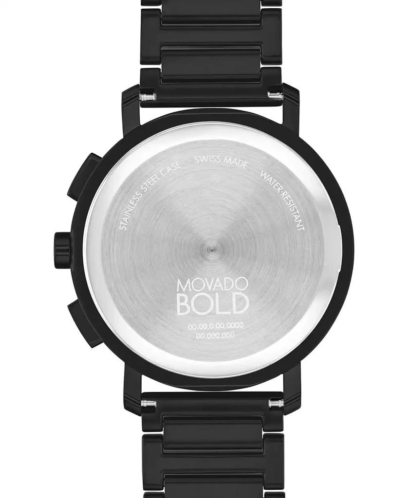 Movado Men's Swiss Chronograph Bold Evolution 2.0 Black Ion Plated Steel Bracelet Watch 42mm 3