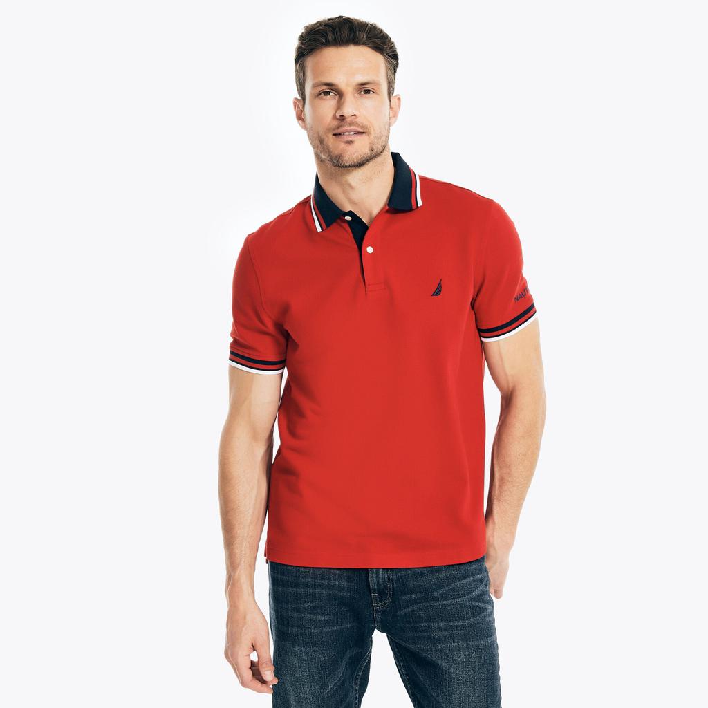 Nautica Mens Classic Fit Solid Polo