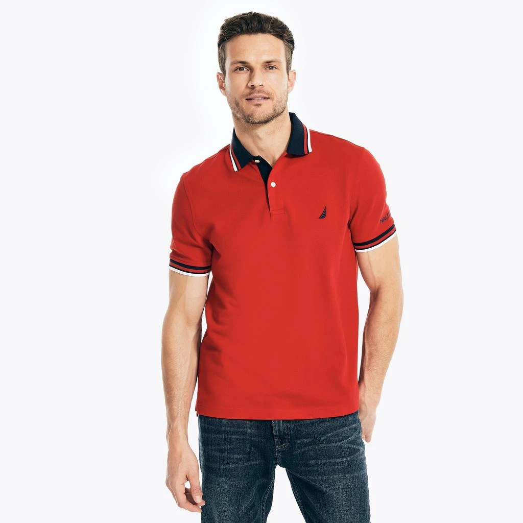 Nautica Mens Classic Fit Solid Polo 1