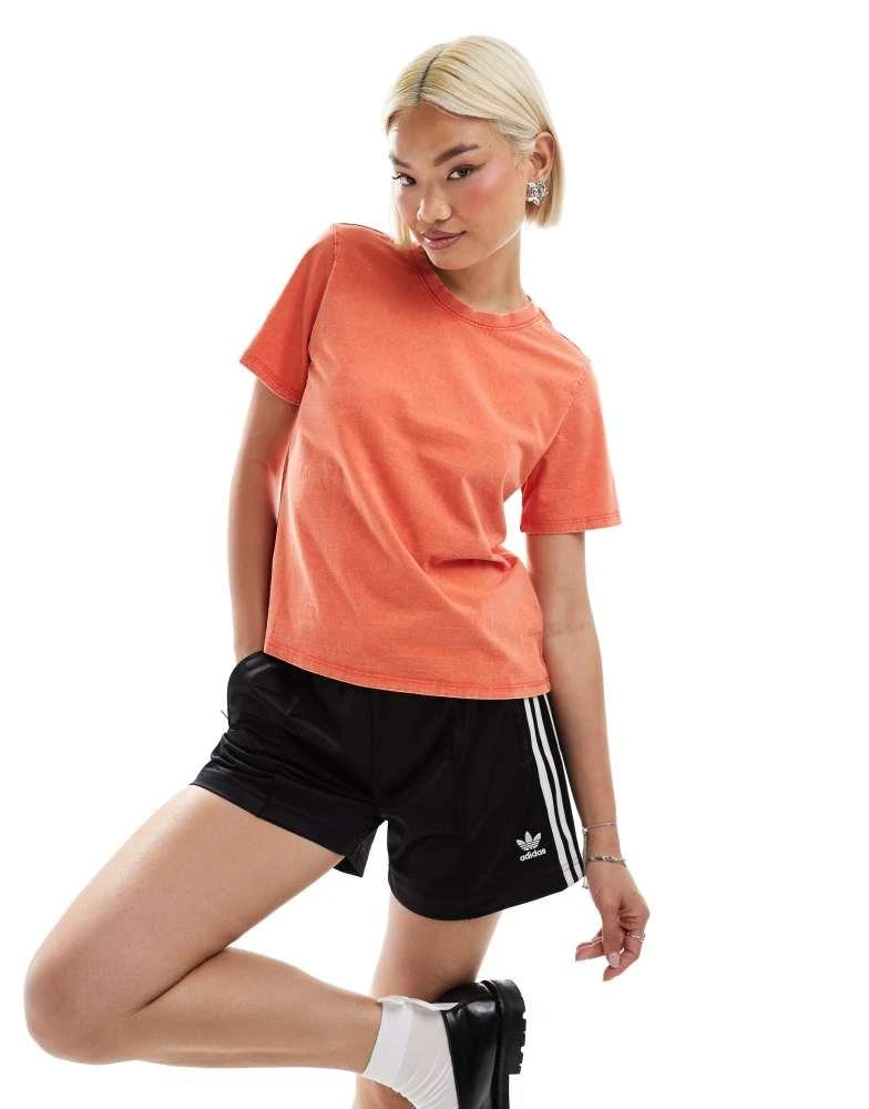 Monki Monki short sleeve t-shirt in washed red 1