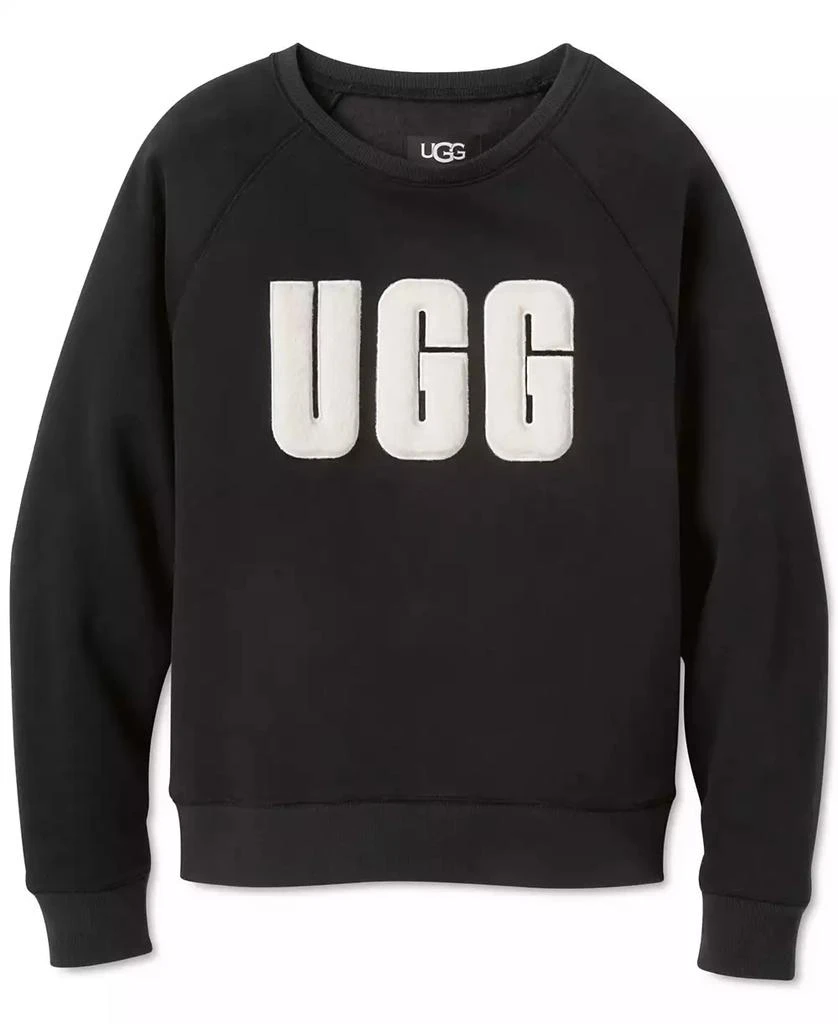 UGG Women's The Madeline Fuzzy-Logo Crewneck Sweatshirt 2