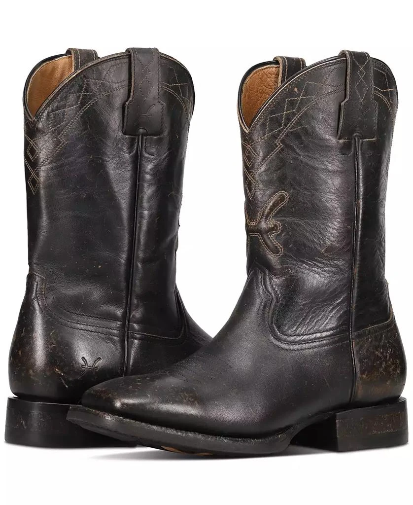 Frye Men's Hauser Logo Stitch Leather Pull On Boot 10
