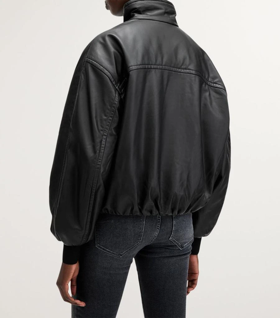 ALL SAINTS Leather Rowan Bomber Jacket 8