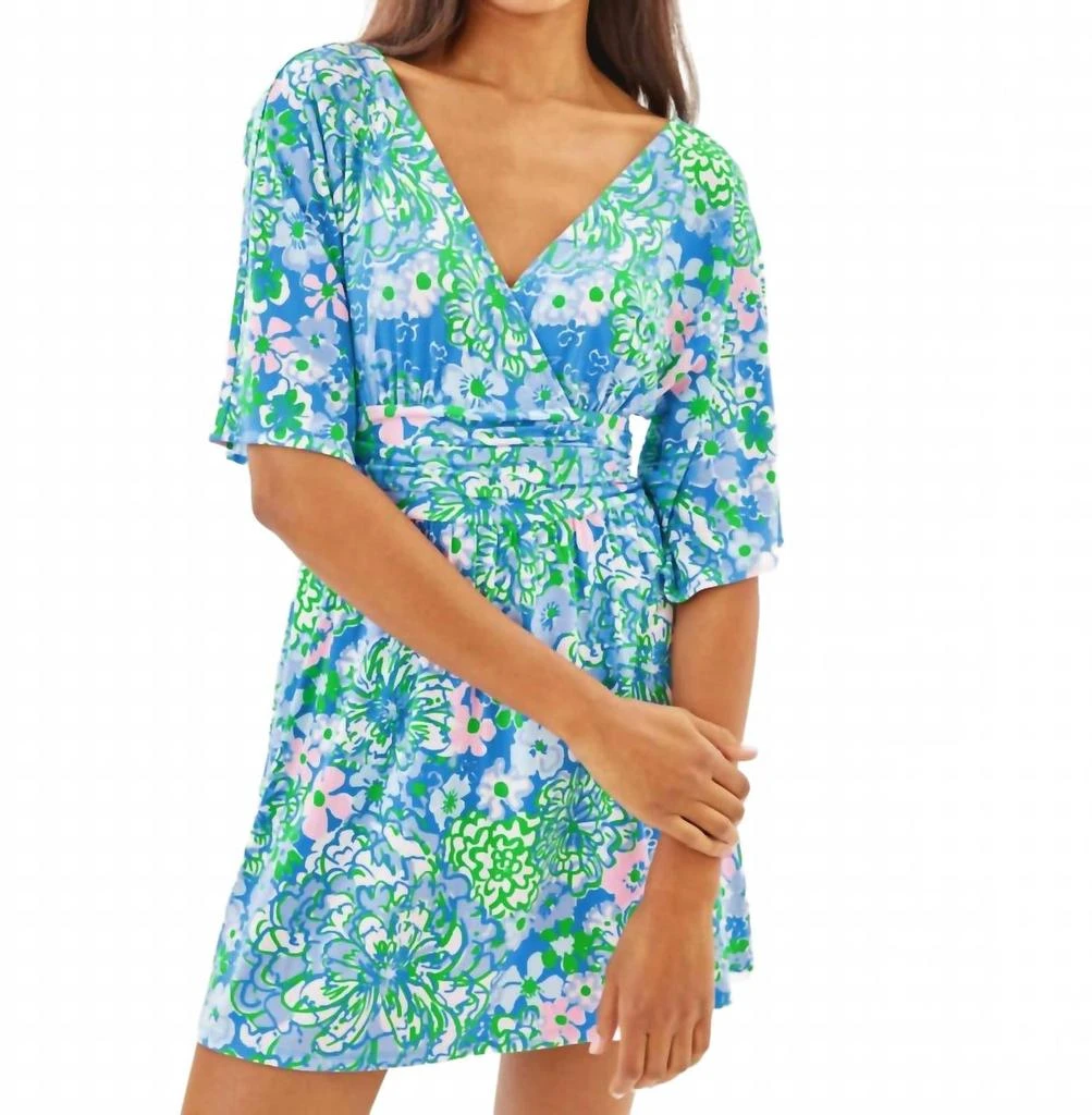 Lilly Pulitzer Parigi Knit Skort Romper In Sunwashed Blue