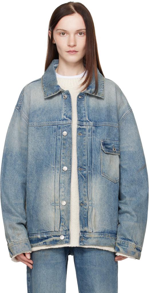 Aya Muse Blue Oversized Denim Jacket