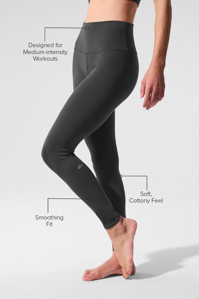 Alo High-Waist Airbrush Legging - Anthracite - Pants - Free Alo High-Waist Airbrush Legging - Anthracite - Pants - Free