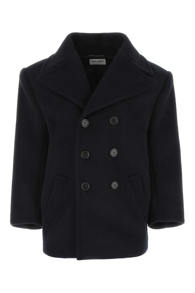 Yves Saint Laurent Saint Laurent Double-Breasted Oversized Peacoat 1