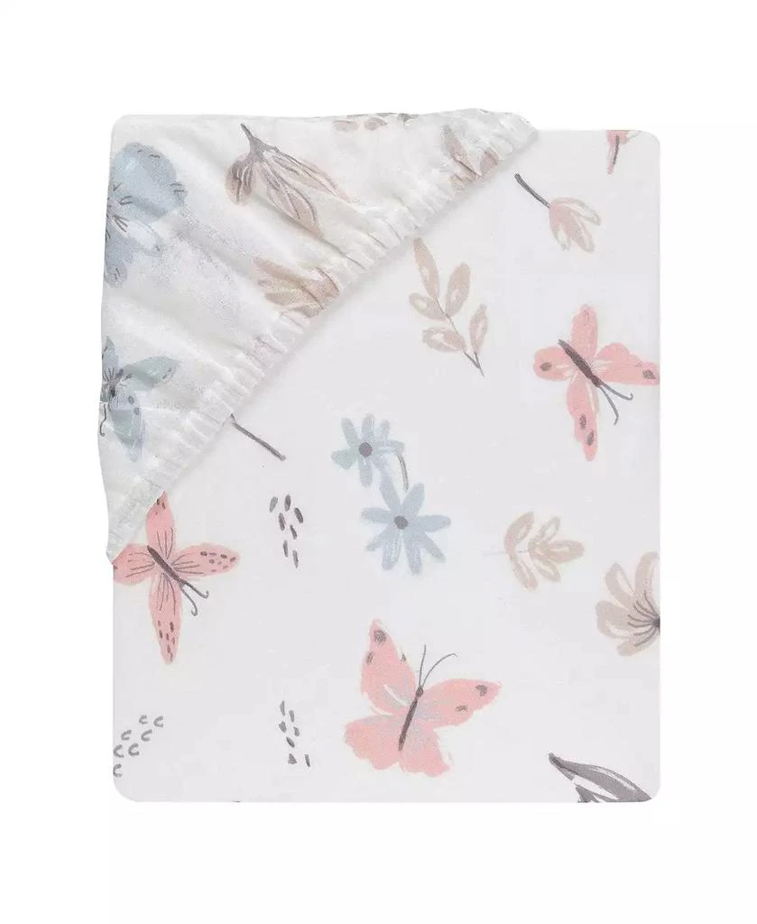 Lambs 
Ivy Baby Blooms Watercolor Floral/Butterfly Cotton Fitted Crib Sheet 5